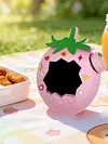 Protective Skin Cover with Lanyard Cute Protective Cover Strawberry Design Protector Sleeve Skin for Tamagotchi Paradise Electronic Pet