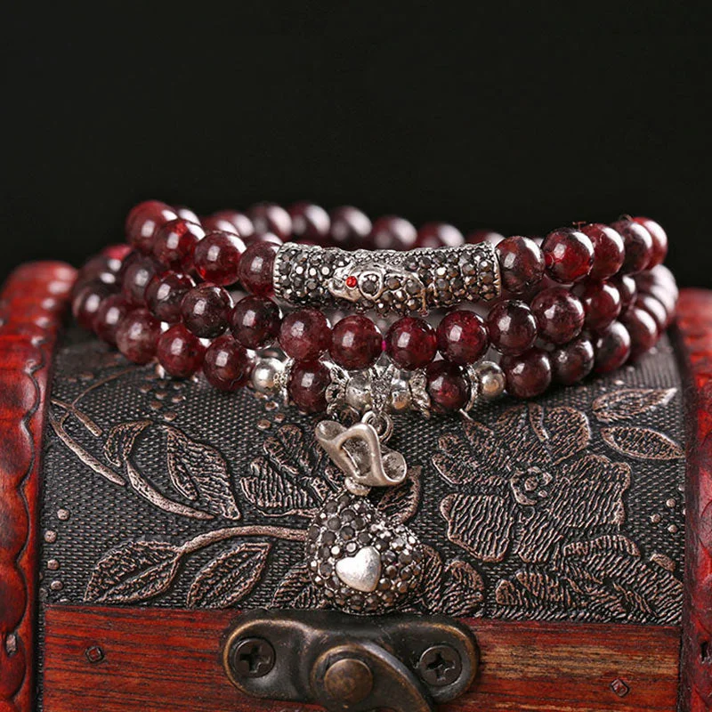 Natural Garnet Protection Bracelet