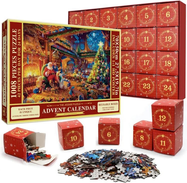 Awishday Advent Calendar 2023 Christmas Jigsaw Puzzles