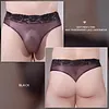 Men's Nylon Briefs Lace Ultra-Thin Smooth Skin-Friendly Breathable High Elastic Hip Sexy Temptation Underwear