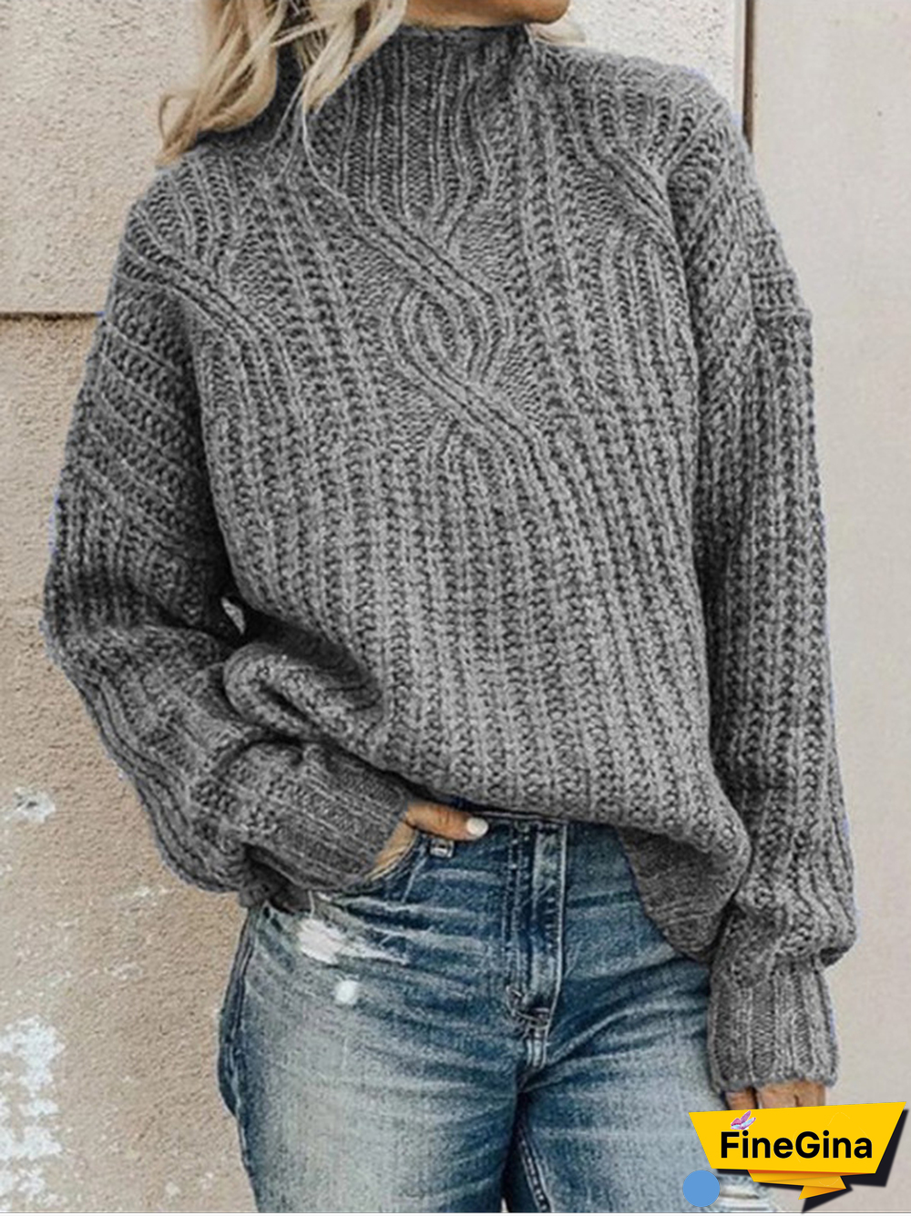 High Neck Loosen Casual Sweater