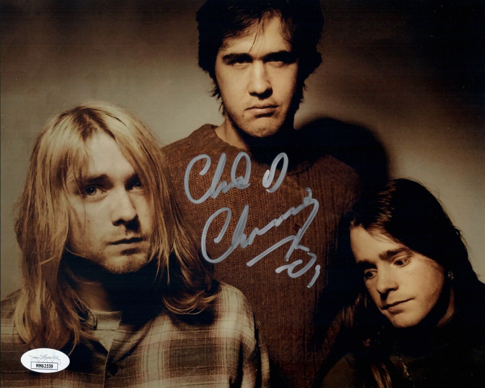 CHAD CHANNING Signed NIRVANA 8x10 Photo Poster painting IN PERSON Autograph JSA COA Cert