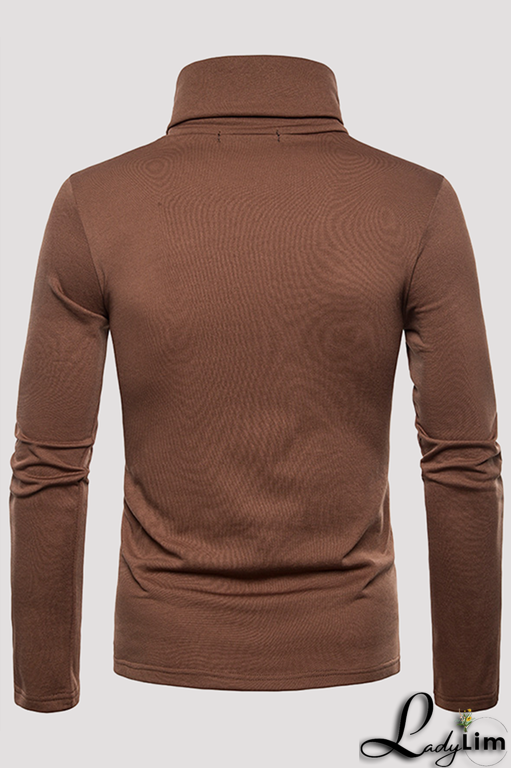 Navy Blue Fashion Casual Solid Split Joint Basic Turtleneck Tops