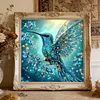 Kit de peinture diamant&eacute;e partielle bricol animal colibri DIY 30x30cm