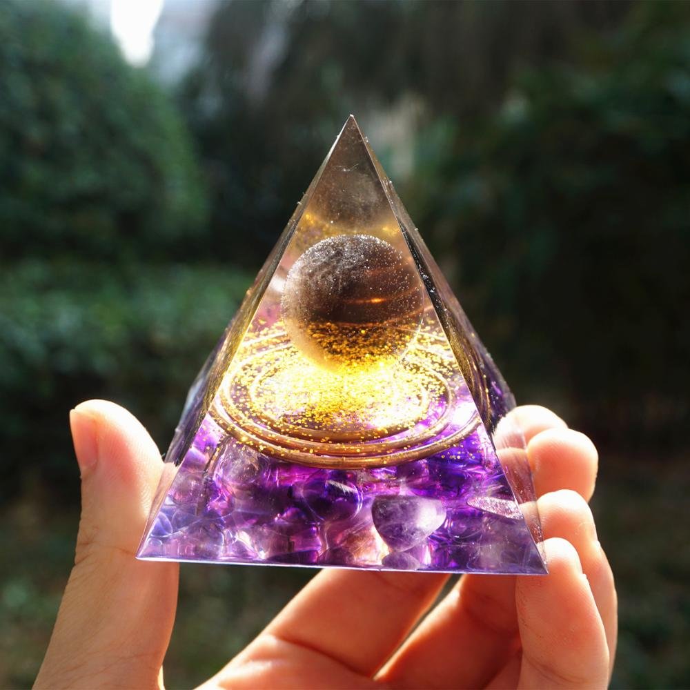 Smoky Sphere Amethyst Pyramid