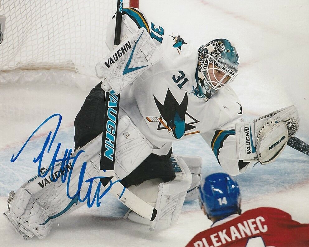 ANTTI NIEMI SIGNED SAN JOSE SHARKS GOALIE 8x10 Photo Poster painting #2 Autograph