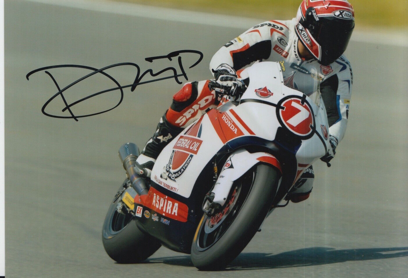 Doni Tata Pradita Hand Signed 7x5 Photo Poster painting Federal Oil Gresini Moto2 MotoGP 11.