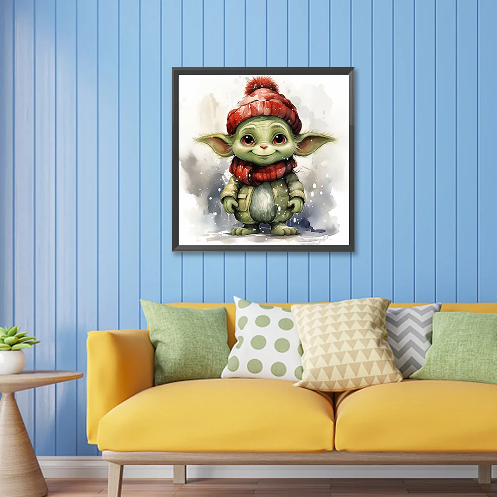Diamond Painting - Full Round Drill - Yoda(Canvas|30*30cm)