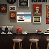 Voiture Porsche - Panneaux en étain métallique(20*30cm/30*40cm) - Garage