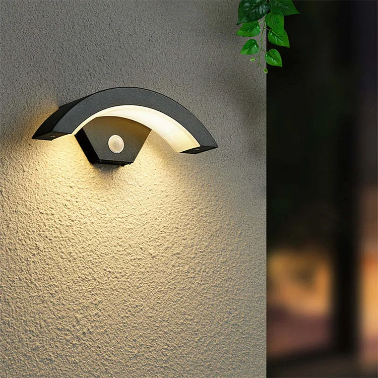 Arc Outdoor Wall Lamp Decorative LED Sensor Wall light