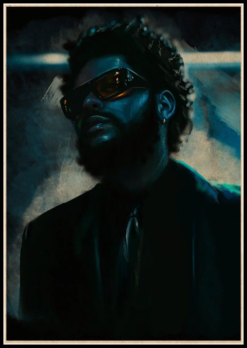 Athvotar Rapper Posters Hip Hop The Weeknd Wiken Potted Brother Quality Vintage Kraft Paper Painting Poster Living Room Wall Decor 703-1