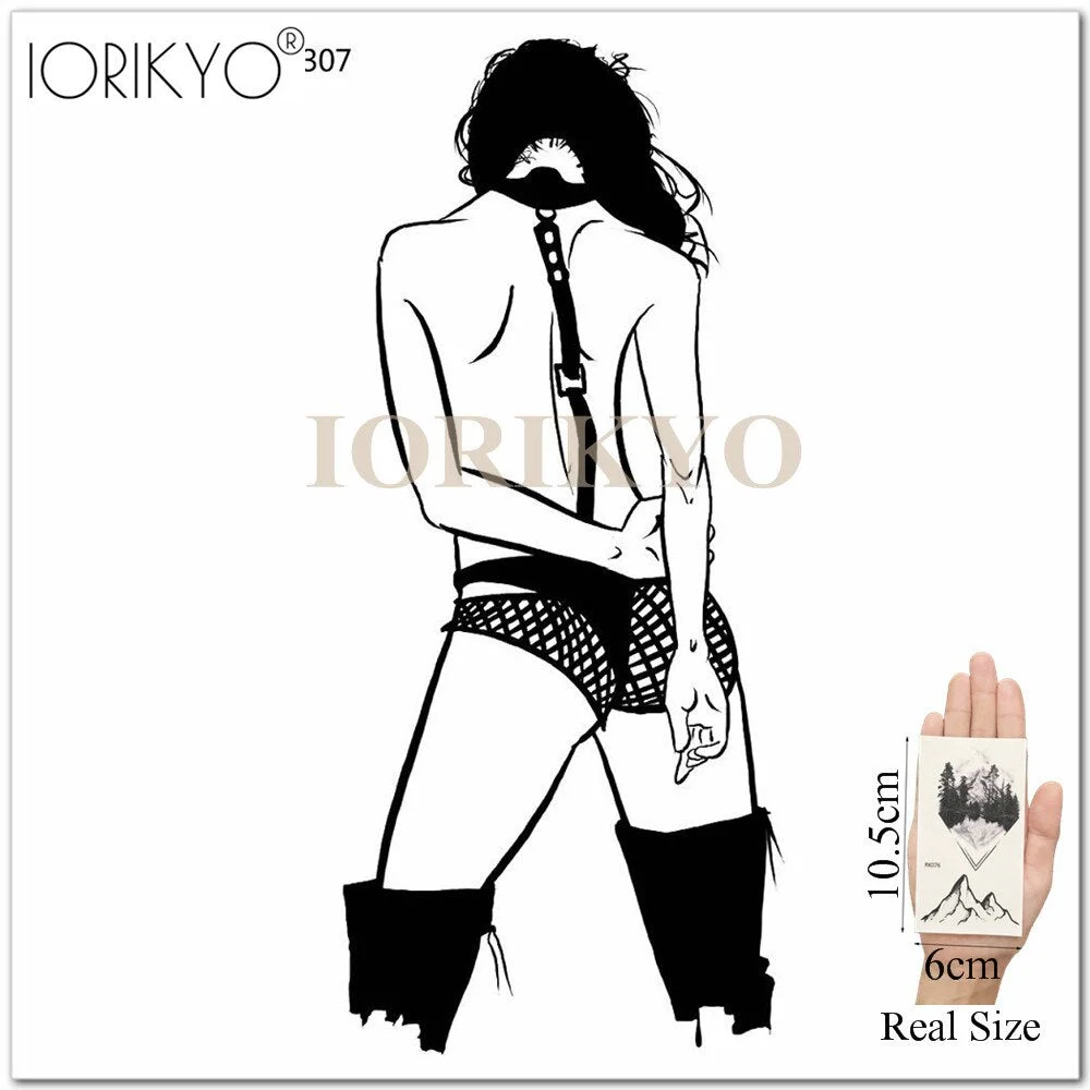 Adults Lips Old School Temporary Mouth Tattoo Women Arm Love DIY Blakc Fake Tatoos Beauty Makeup Waterproof Girls Tattoo Decals