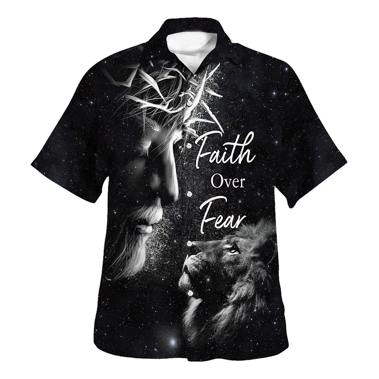BrosWear Personalized Jesus Patterned Short Sleeved Shirt