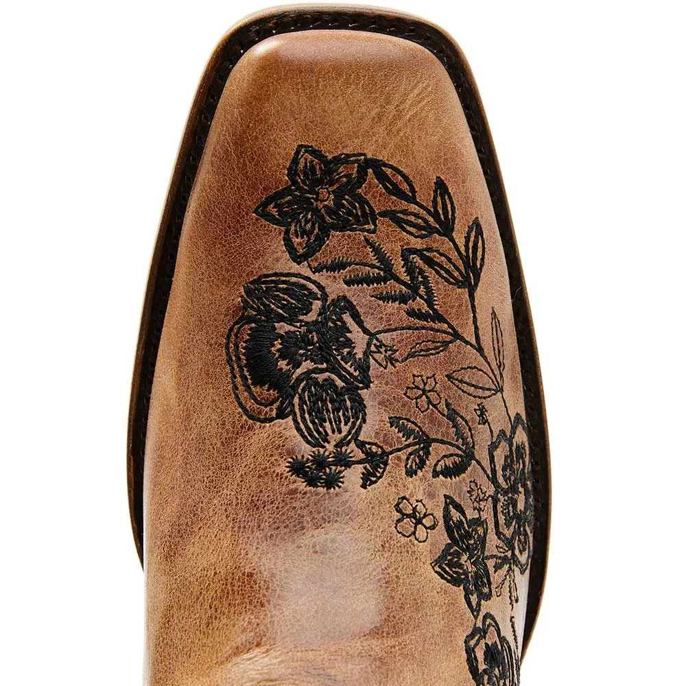Flower Square Toe Cowgirl Boots main image 1