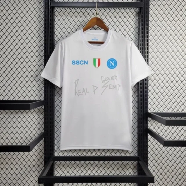 【S~4XL】Napoli x Geolier Special Edition Jersey - White