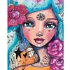 Diamond Painting -DIY Round Drill Girl(40x50cm)