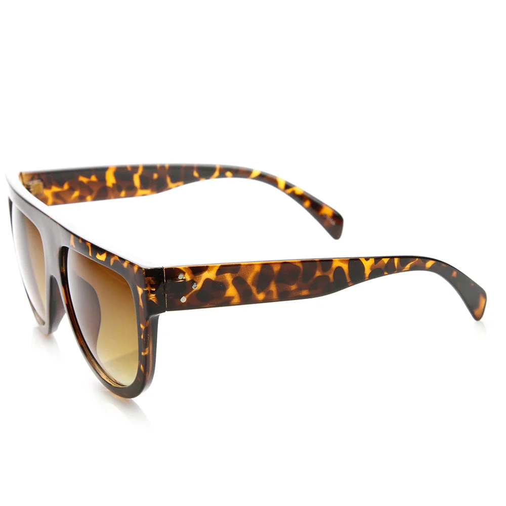 Large Oversized Flat Top Teardrop Frame Aviator glasses