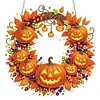 Halloween Pumpkin DIY Acrylic 5D Crystal Diamond Gem Art Hanging Ornament for Home Wall Decor