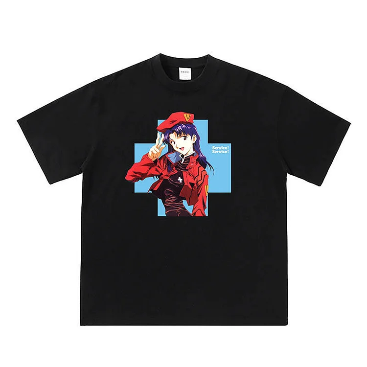Pure Cotton Evangelion Katsuragi Misato Cute T-shirt weebmemes