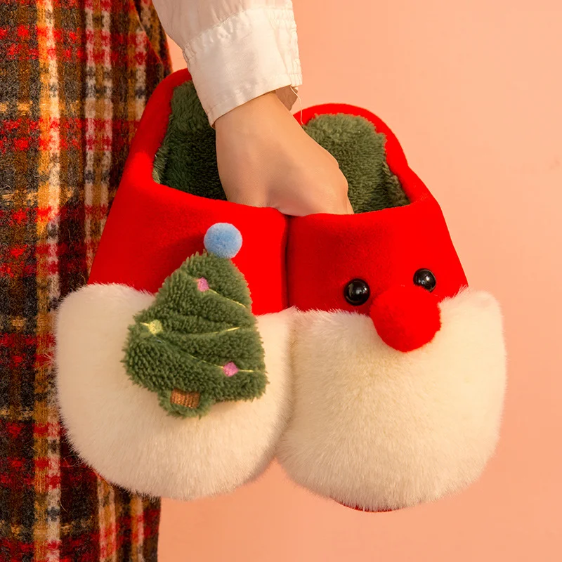 Letclo™ Christmas Couple Plush Slippers letclo Letclo