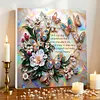 Framed Diamond Painting - Special Shaped - Butterfly Flower (25x25cm)
