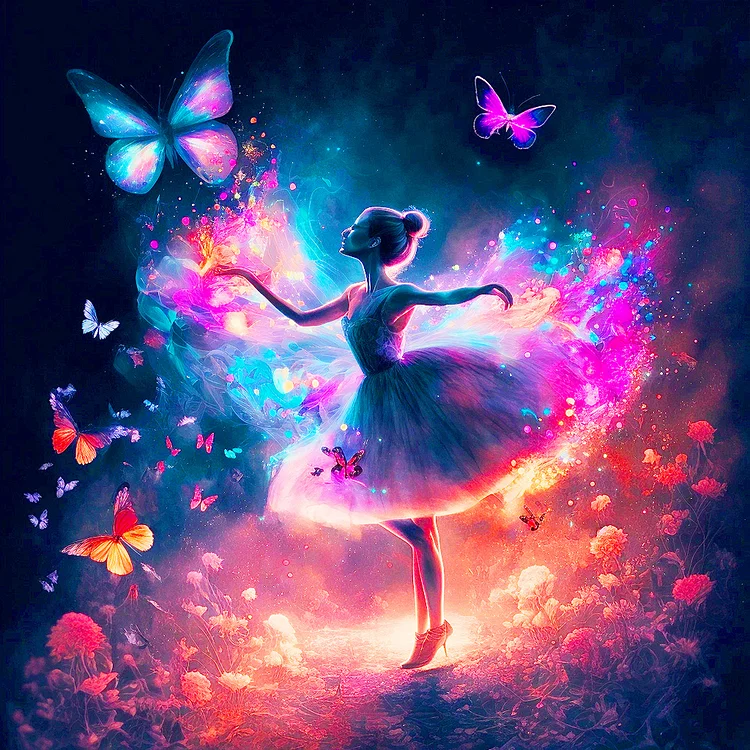 Ballet Dancer - Full Round - Diamond Painting (30*30cm)
