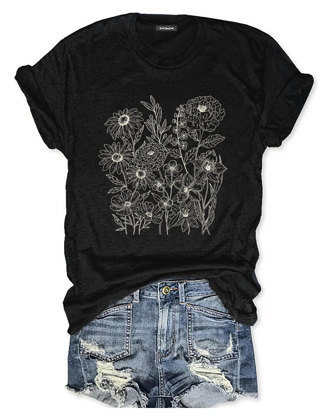 Vintage Pressed Flowers T-shirt