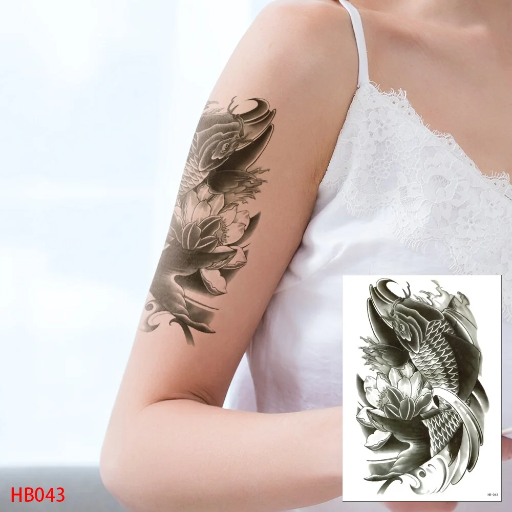 Sdrawing Transfer Waterproof Temporary Tattoos Sticker,Fake,Women Men Wolf,Skull,Eagle,Black Dragon,OWL,Beauty Body Art,Sexy Makeup