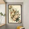 (Big Size) Bunny With Flowers - 11CT Stamped Cross Stitch 40*60cm/15.75*23.62in