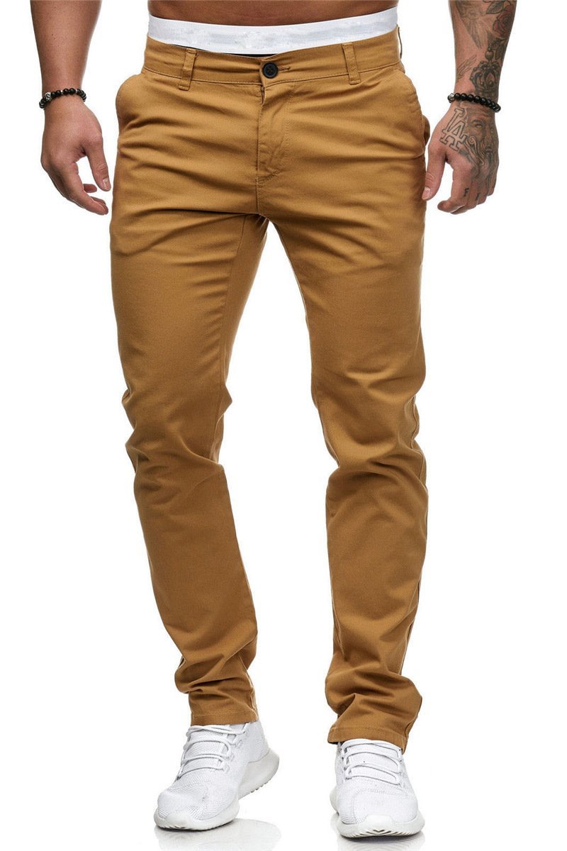 Casual Solid Color Men's Trousers
