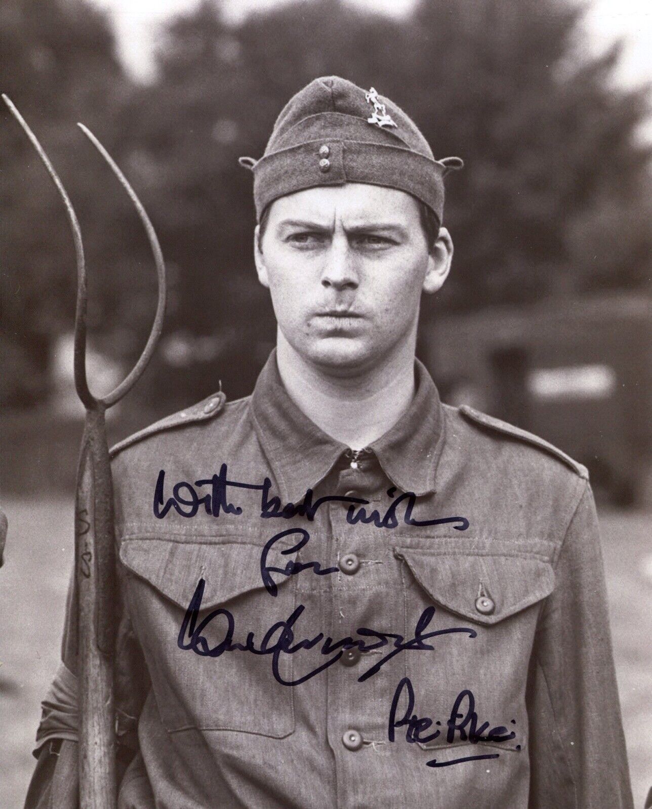 Actor Ian Lavender signed Dads Army Private Pike Photo Poster painting - UACC DEALER