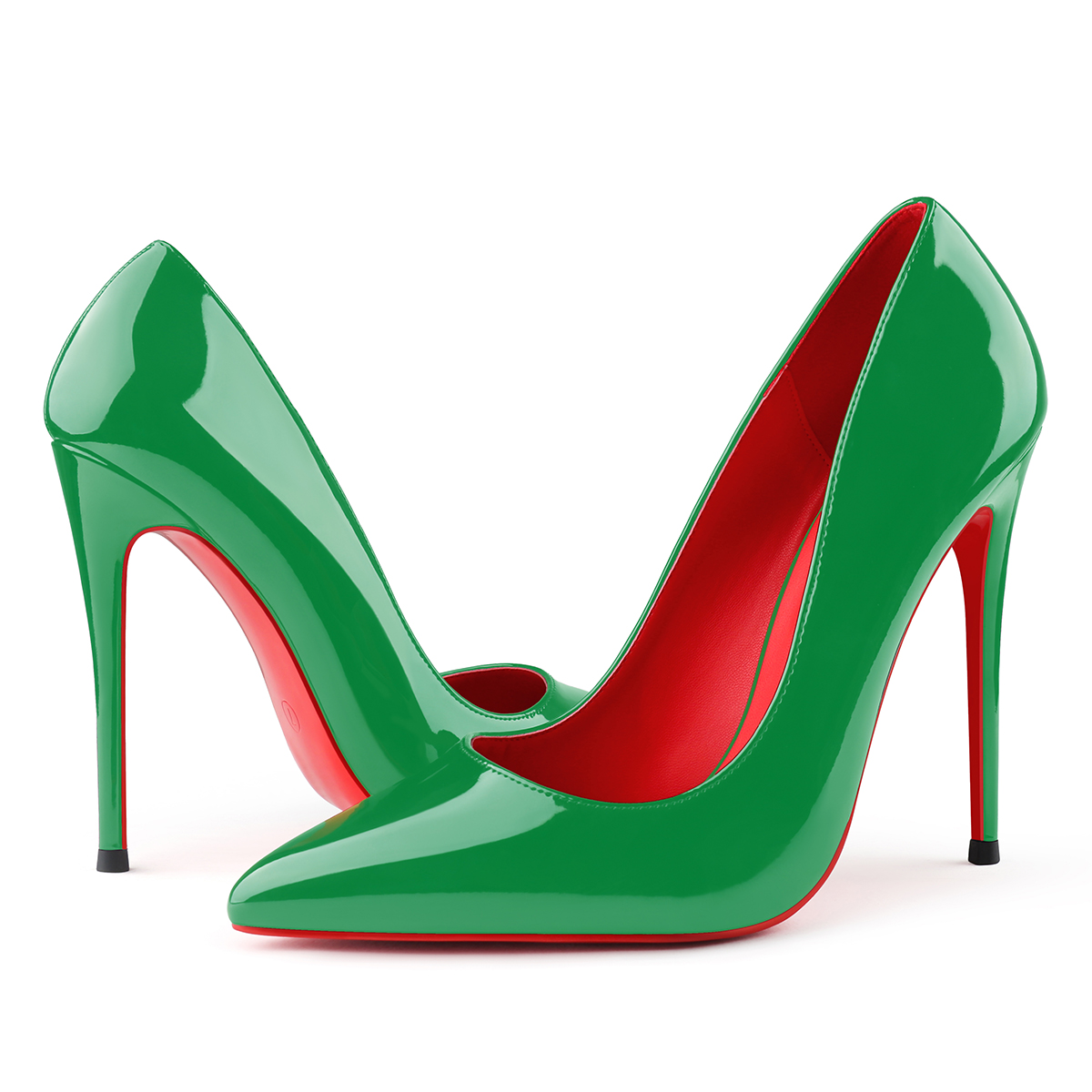 120/100mm Red Bottom Women's Party Wedding Heels Red Lining Patent Pumps-MERUMOTE