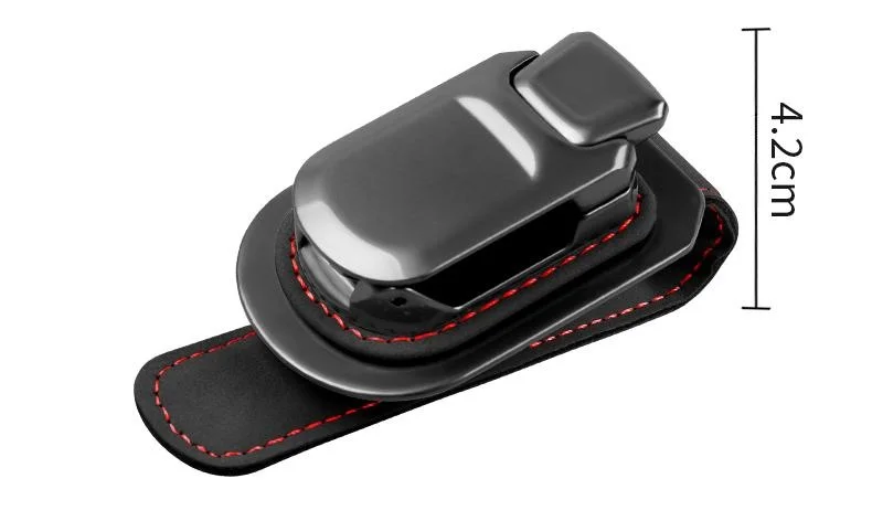 Car-mounted multi-functional suede leather glasses holder