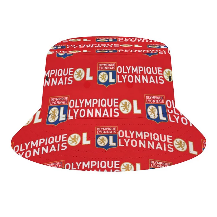 Olympique Lyonnais Chapeau De Godet D' Impression De Vache Unisexe Pliables Bucket Hat
