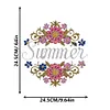 DIY Summer Flowers-Diamond Painting Pendant（Single-Sided)