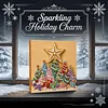 (25x25cm)DIY Pearl Painting Xmas Framed Handmade Pearl Material Art Kit Living Room Decor