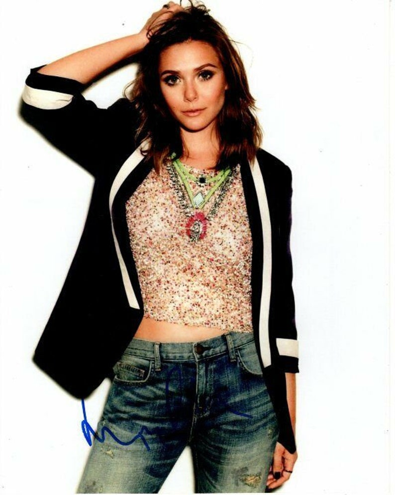 Elizabeth olsen signed autographed Photo Poster painting