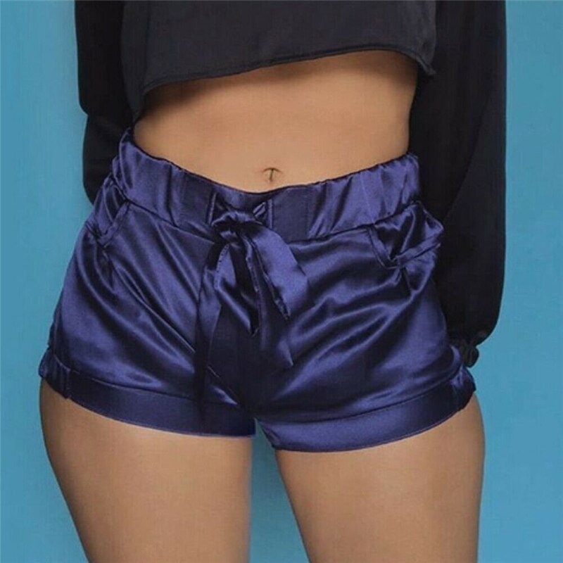 Hot Fashion Women Shorts Pocket Loose Hot Trousers Lady Summer Solid Color Shorts Clubwear Comfy Drawstring Short Trousers