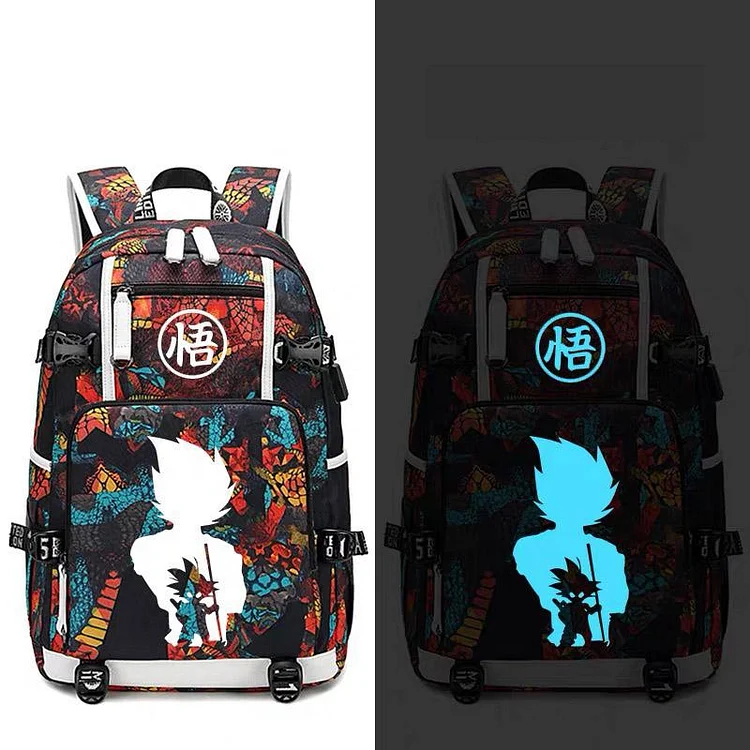 Mayoulove Dragon Ball Goku #11 USB Charging Backpack School NoteBook Laptop Travel Bags-Mayoulove