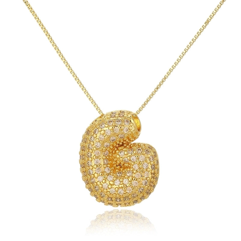 Copper Plating Letter Pendant Necklace