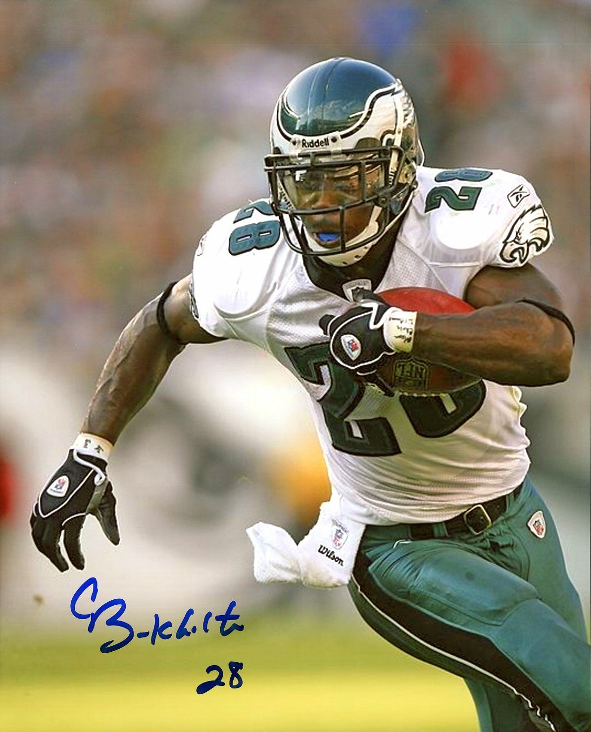 Correll Buckhalter autographed 8x10 Broncos Eagles In Person Nebraska #8