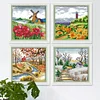 (4pcs) Seasons-14CT Stamped Cross Stitch 29*29cm(Bundle Sale)