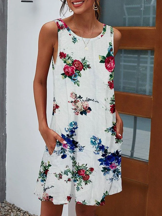 Ladies Fashion Elegant Casual Printed Dress-Mayoulove