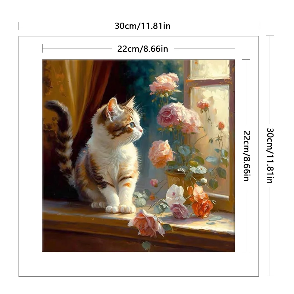 11CT Full Stamped Cross Stitch - Xmas(Canvas|50*50CM) - Eco-Friendly Cotton Thread