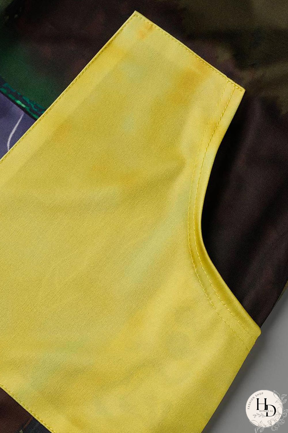 Blue Fashion Casual Street Print Patchwork Spaghetti Strap Loose Jumpsuits