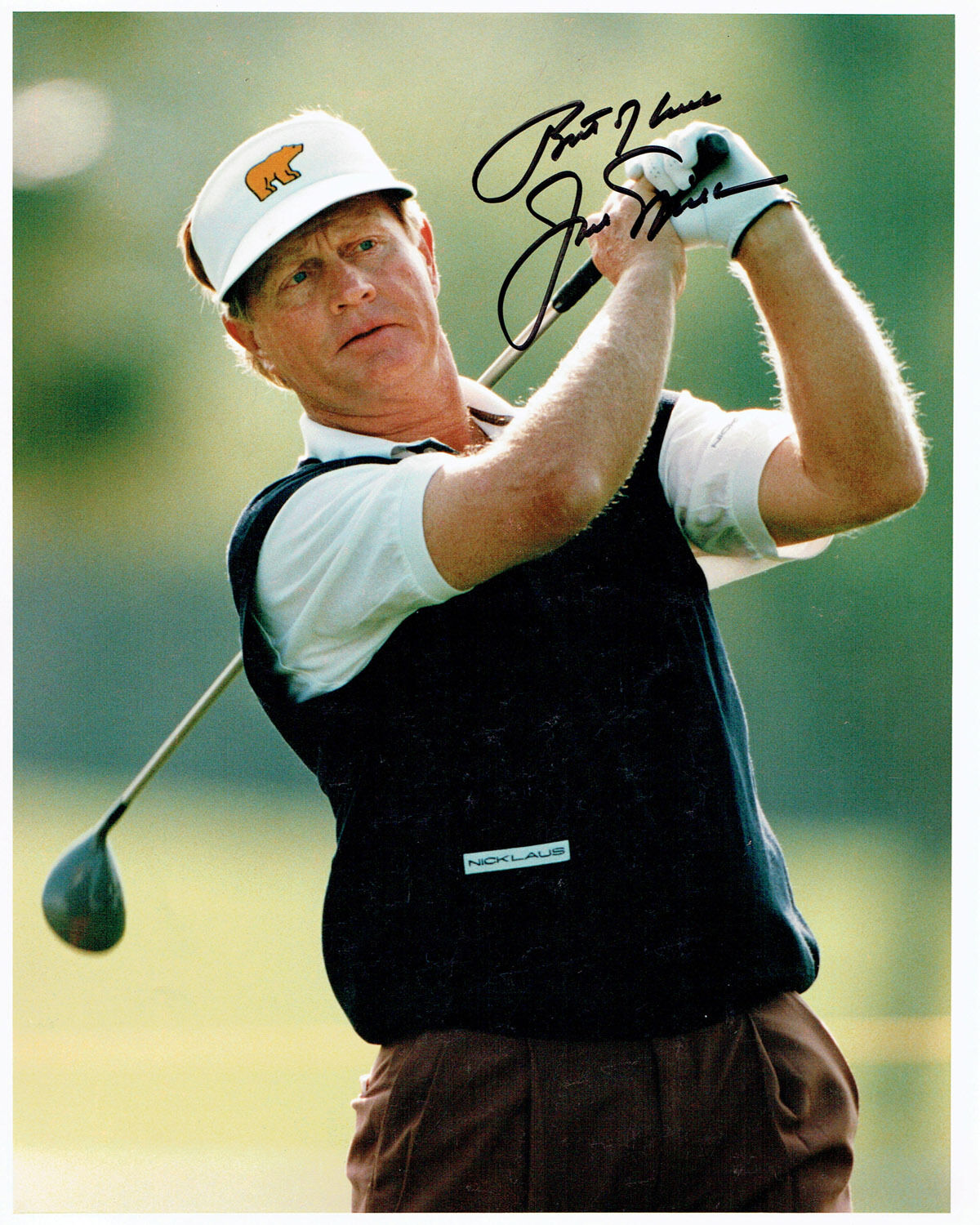 Jack NICKLAUS SIGNED Autograph 10x8 Photo Poster painting AFTAL GOLF Masters Open PGA Winner