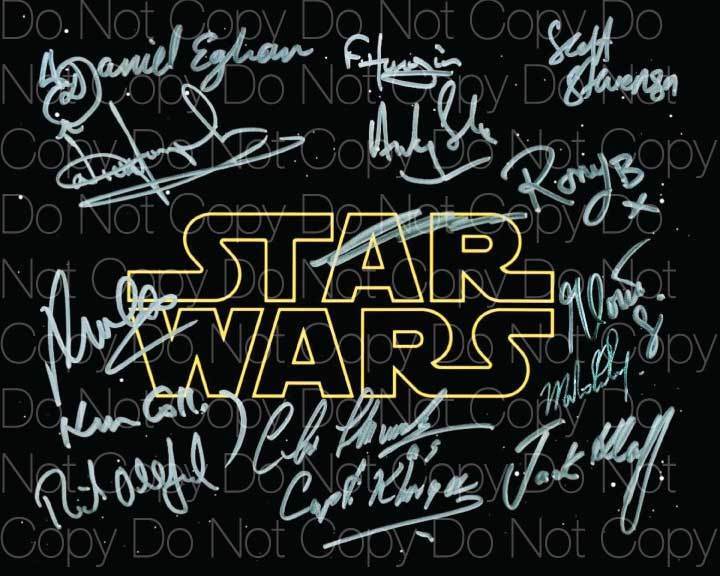 Star Wars signed logo 8X10 Photo Poster painting picture poster autograph RP