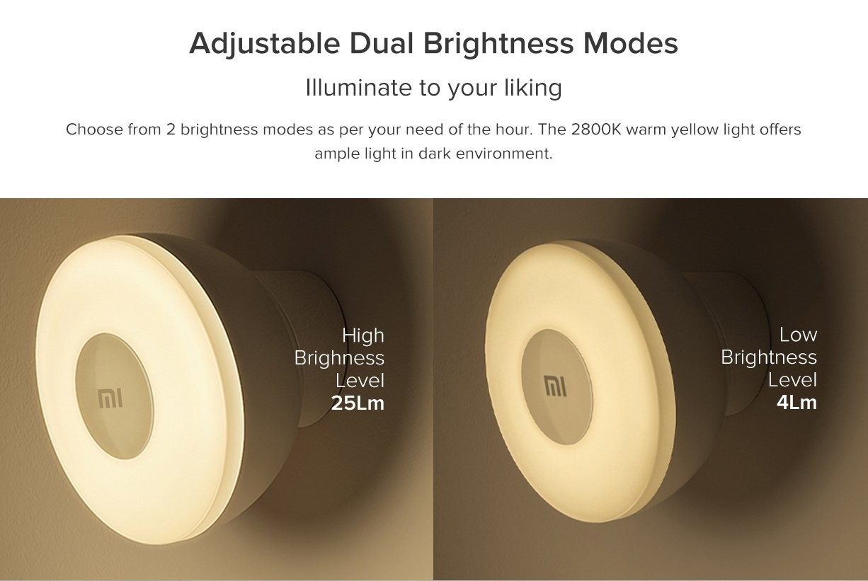 Xiaomi Mijia Led Induction Night Light 2 Global Version-Adjustable Brightness