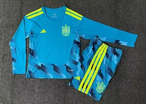 2026 Long Sleeves Spain National Team Goalkeeper Football Shirt 1:1 Thai Quality Kids Size