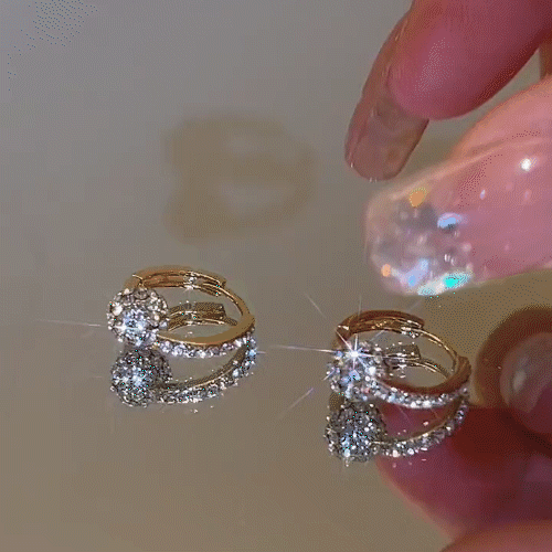 Shiny ball earrings